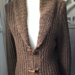 Western Connection Brown Cardigan Toggle Close Sz XL